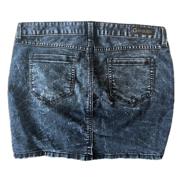 G by Guess Jean Mini Skirt with Chain Accent - Picture 2 of 3